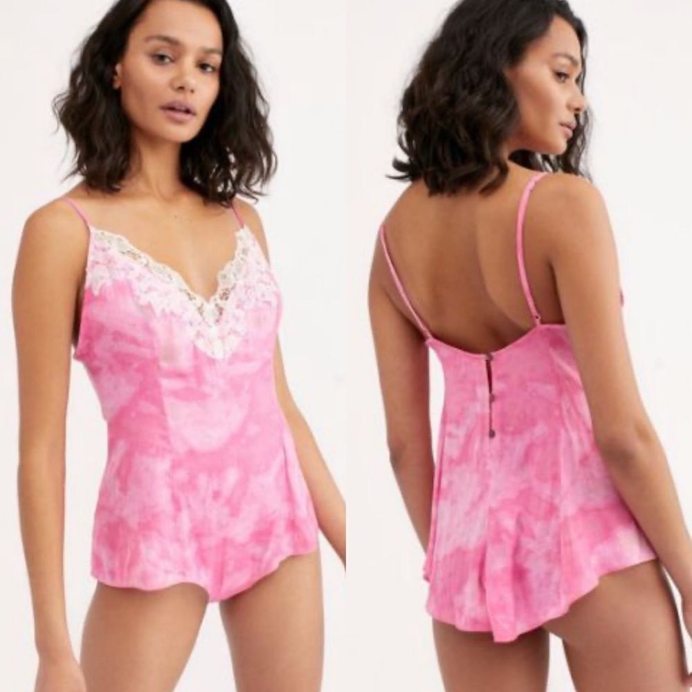 NWT Free People Intimately Luella Printed Bodysuit
